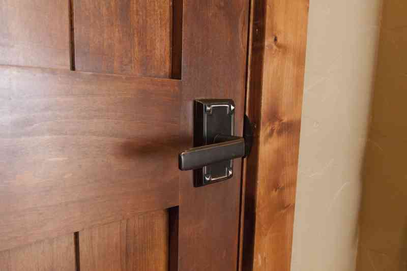 All of the ten foot doors have oil-rubbed bronze door levers.