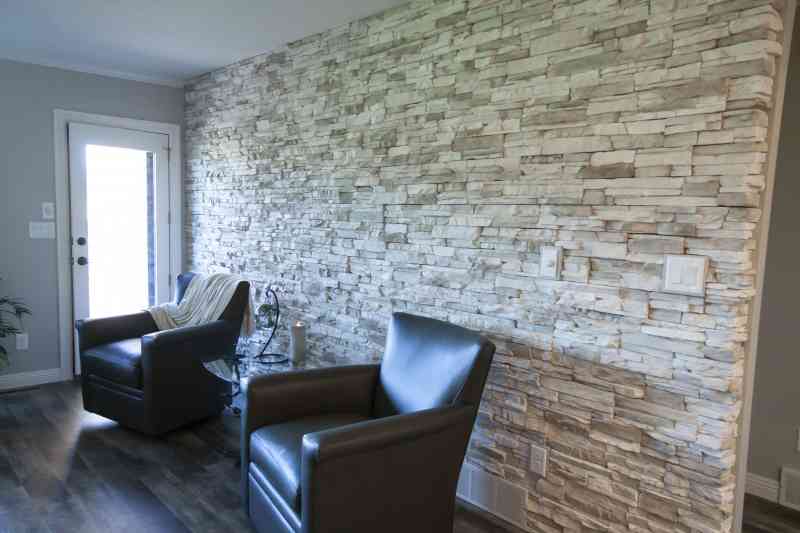 This rock wall was one of our favorite details in this project!